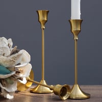 طقم شمعدان 3 قطع - حجم صغير - ذهبي