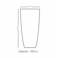 طقم كاسات زجاجية ازرق مذهب بتصميم عصري