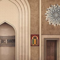 ساعة جدارية رقمية بلغتين مع جهاز تحكم من الحرمين -...