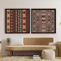 طقم من لوحتين جدارية مطبوعة - لوحة تراثية السدو