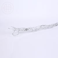 غصن شجر طبيعي مجفف - متعرج بدون أوراق - لون فضي