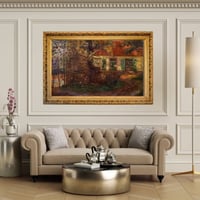 لوحة جدارية كلاسيكية مطبوعة ومغلفة بالزجاج - الفنا...