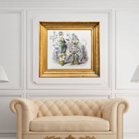 لوحة جدارية كلاسيكية مطبوعة ومغلفة بالزجاج - الفنا...