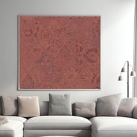 لوحة كنفاس جدارية مطبوعة وديكور زخرفه تراثية