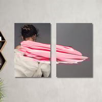 طقم من لوحتين كنفاس جدارية