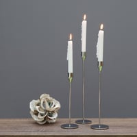 طقم شمعدان 3 قطع - لون فضي