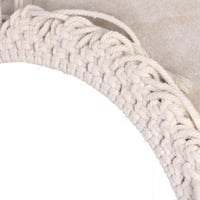 مراية ديكور بإيطار مكرمية هدب - طراز بوهيمي