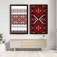 تراثيات - السدو طقم من لوحتين جدارية مطبوعة ديكور...