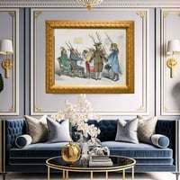 لوحة جدارية كلاسيكية مطبوعة ومغلفة بالزجاج - الفنا...