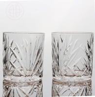 طقم 6 قطع كاسات قصيرة عصير كرستال مزخرفة