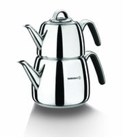 كوركماز فيرتكس طقم شاي تركي (سماور) اسود - A197