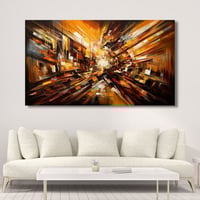 لوحة جدارية تشكيلية - فن تجريدي - مطبوعة على لوح ا...