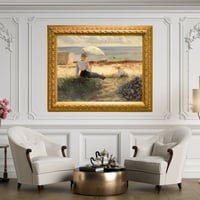 لوحة جدارية كلاسيكية مطبوعة ومغلفة بالزجاج - الفنا...