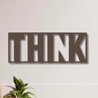 منحوتة خشبية لوحة ديكور نقشة فكر Think