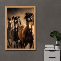 لوحة جدارية مطبوعة وديكور - خيول