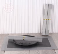 طقم 4 قطعه رول مفرش طاولة طعام رمادي