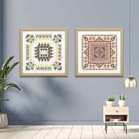 طقم من لوحتين جدارية مطبوعة - لوحة تراثية القط الع...