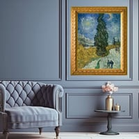 لوحة جدارية كلاسيكية مطبوعة ومغلفة بالزجاج - الفنا...