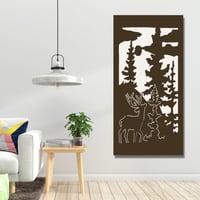 لوحة ديكور منحوتة خشبية جدارية الطبيعة