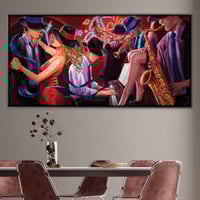 حفلة الجاز لوحة جدارية مطبوعة