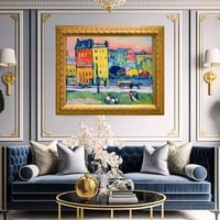 لوحة جدارية كلاسيكية مطبوعة ومغلفة بالزجاج - الفنا...