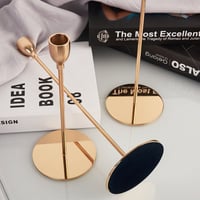 طقم شمعدان 3 قطع - لون ذهبي فاتح