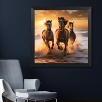لوحة جدارية مطبوعة كنفاس الخيل