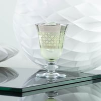 طقم كاسات مزخرفة بكعب ديكور بلاتيني مستوحى من مدين...