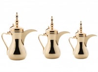 طقم دلة السيف 3 قطع للقهوة العربية ذهبي, 5677/3G