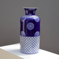 مزهرية أسطوانية من السيراميك ذات عنق صغير - أنماط...