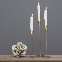 طقم شمعدان 3 قطع - لون ذهبي فاتح