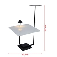 اضاءة ستاند ارضية - اضاءة ارضية مع رف جانبي تصميم...