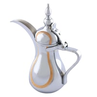 طقم دلة قهوة عربية ستيل من السيف- 3 قطع - لون ذهبي...