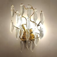 اضاءة جدارية ابليك جداري كلاسيكي كريستال - لون ذهب...