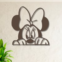 منحوتة خشبية لوحة ديكور نقشة ميني ماوس