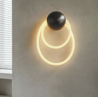 إنارة جدارية ديكورية مودرن فلكسي بفريم أسود - مقاس...