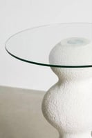 طاولة خدمة بسطح زجاج شفاف- مقاس 35*55