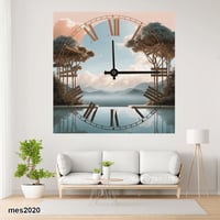 ساعة حائط أكريليك مربعة سكون السماء