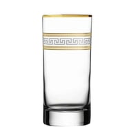 طقم كاسات زجاجية مذهبة فاخرة بزخرفة انيقة وعصرية