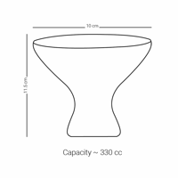 طقم كاسات بوظة كريستال فاخر بزخرفة ذهبية من الخط ا...