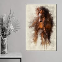 لوحة كانفس جدارية مطبوعة للخيل