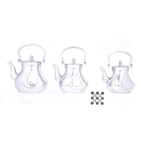 طقم غلايات شاي استيل من السيف -3 قطع - سعة 1.2-1.6...