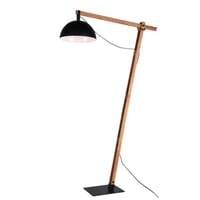 اضاءة ستاند ارضية - ابجورة ارضية طويلة خشبية منحني...