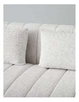 كنبة ثلاثية خشب سويدي تصميم مودرن - لون أبيض