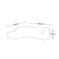 كنب زاوية حرف L تصميم مودرن -لون بيج
