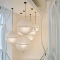 انارة سقف معلقة كرة إنشقاق نصفي باللون الأبيض- مقا...