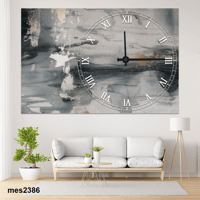 ساعة حائط أكريليك مستطيلة بتصميم تجريدي عصري بألوا...