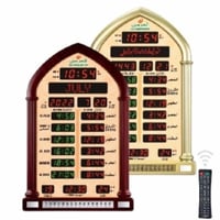 ساعة جدارية رقمية بلغتين مع جهاز تحكم ساعة مواقيت...