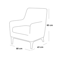 طقم كنب غرفة معيشة مودرن مع كرسي جانبي - لون رمادي