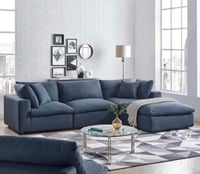 كنب زاوية للصالة - كحلي